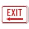 Signmission Safety Sign, 12 in Height, Aluminum, 18 in Length, Enter-Exit Signs - Exit w left A-1218 Enter-Exit Signs - Exit w left - alternate 1